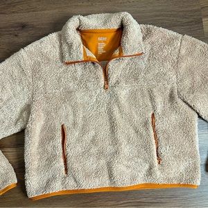 Girlfriend Collective Half Zip Fleece Pull Over Jacket